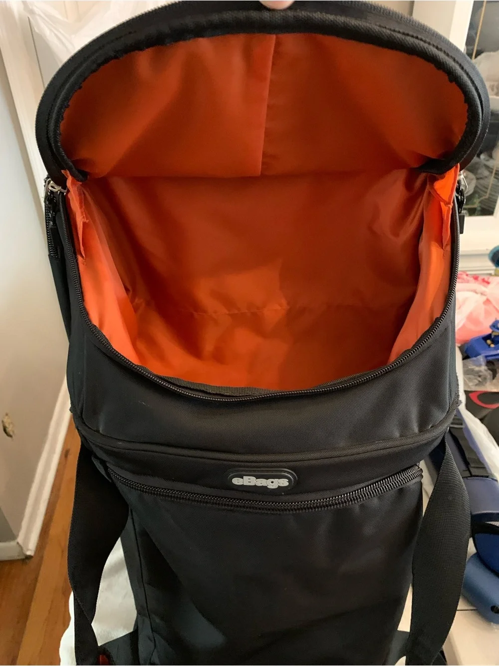 eBags Rolling Black Carry On Suitcase Luggage Convertible Backpack EB2066-25W